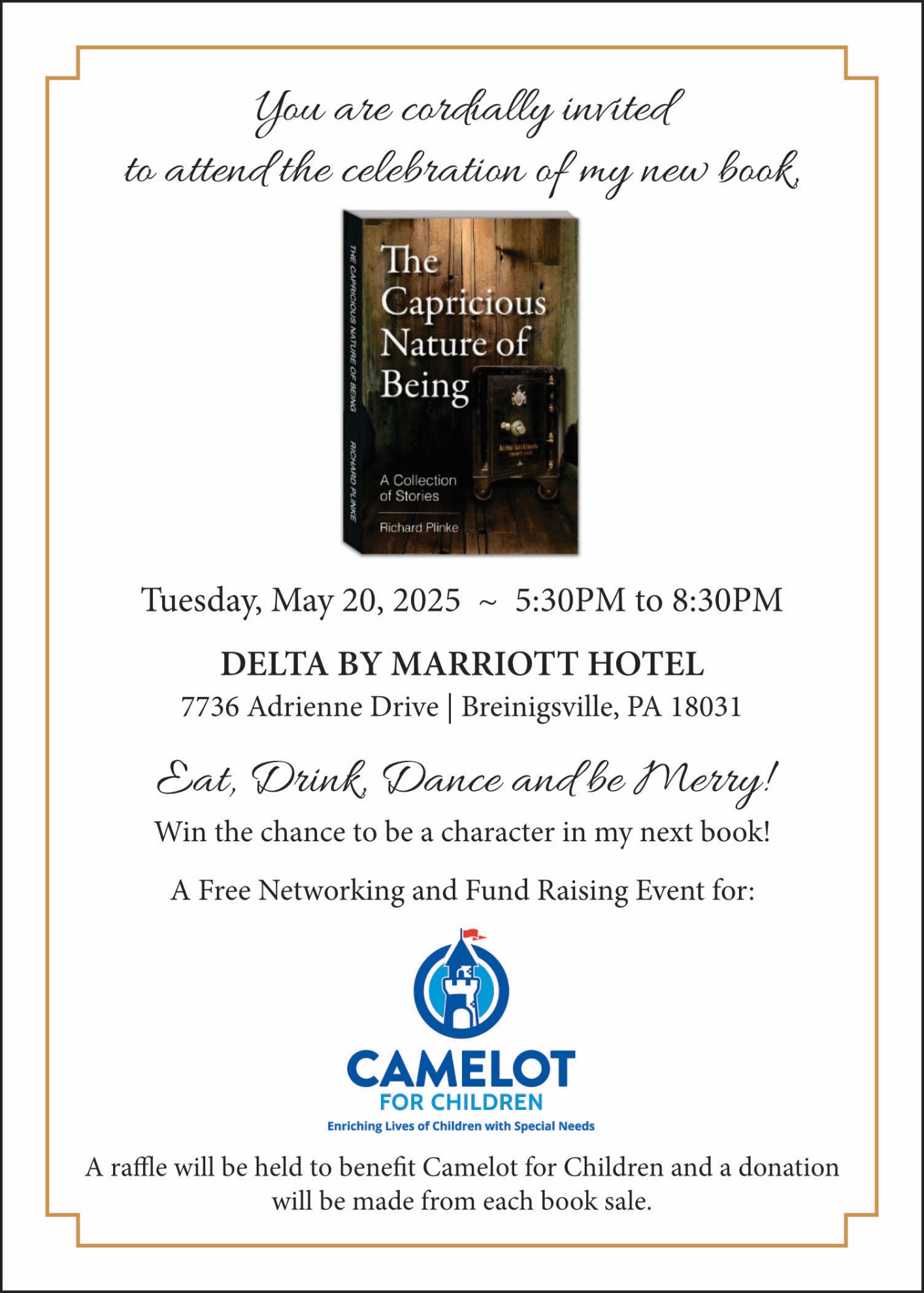Book Signing and Raffle to Benefit Camelot for Children